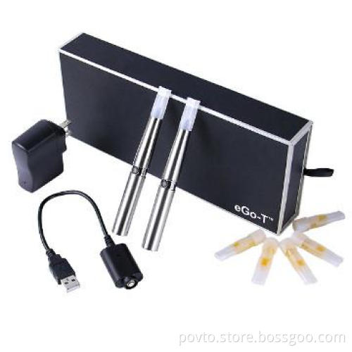 e health cigarette black stainless steel slivery ego t